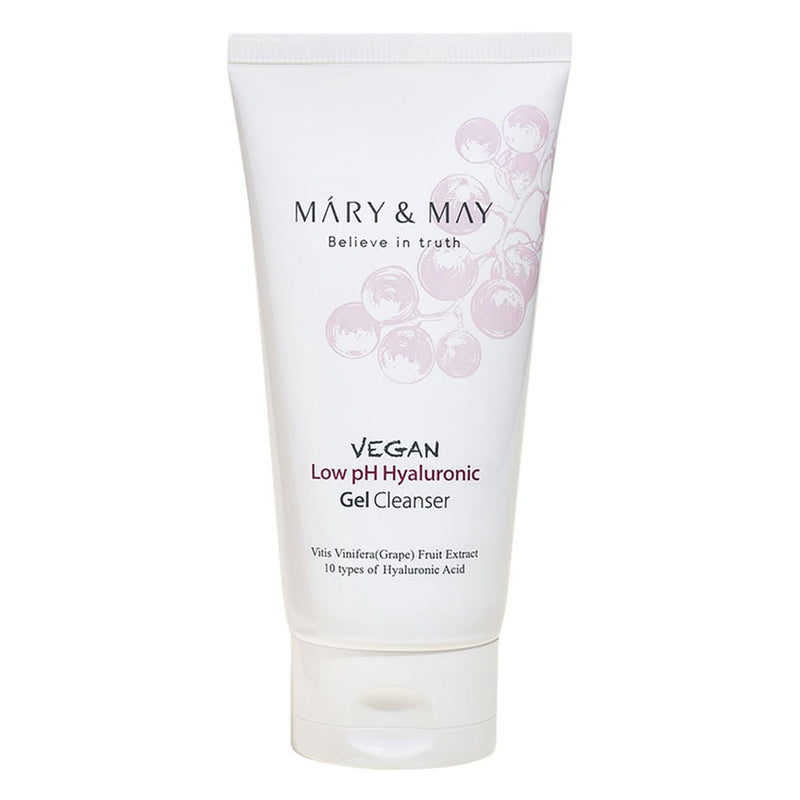 MARY & MAY Vegan Low pH Hyaluronic Gel to Foam Cleanser - Peaches&Creme Shop Korean Skincare Malta