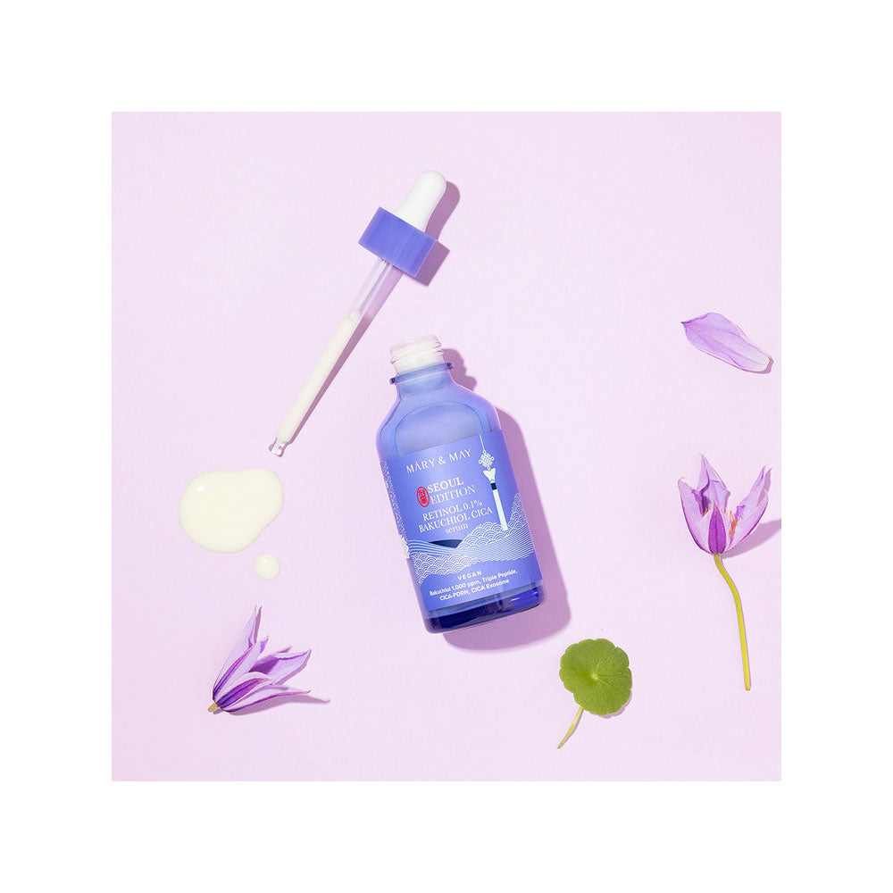 MARY&MAY Retinol 0.1% Bakuchiol Cica Serum - Peaches&Creme Shop Korean Skincare Malta