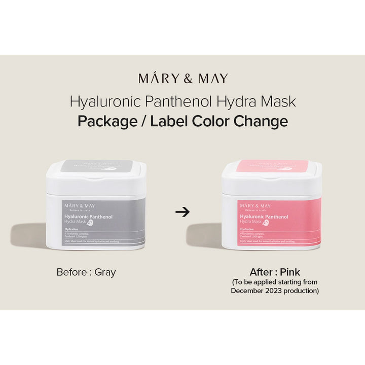 MARY & MAY Hyaluronic Panthenol Hydra Mask - Peaches&Creme Shop Korean Skincare Malta