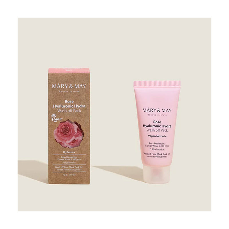 MARY&MAY Rose Hyaluronic Hydra Wash Off Pack- Peaches&Creme Shop Korean Skincare Malta
