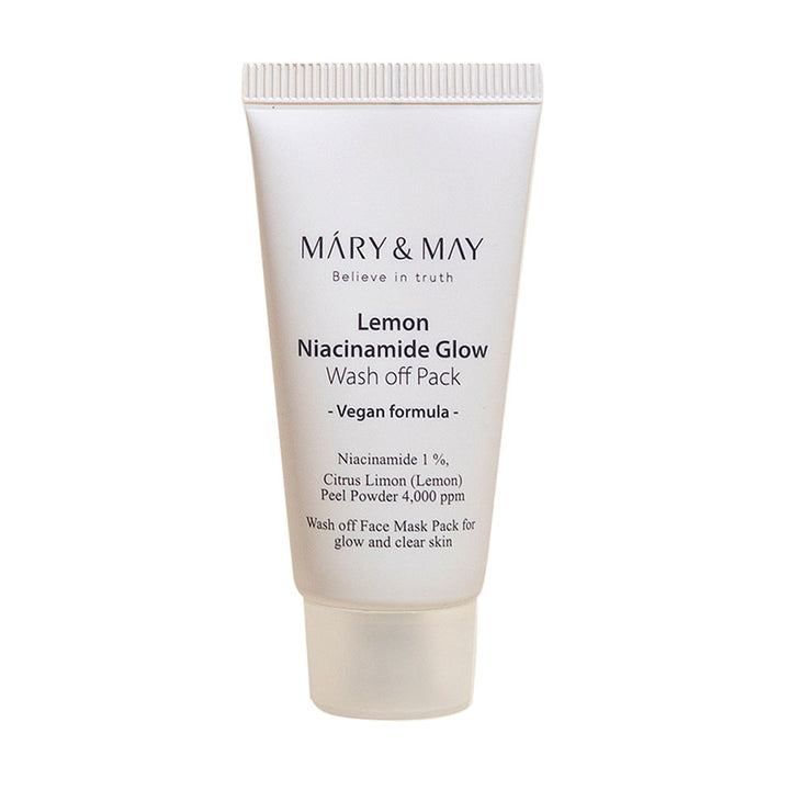 MARY & MAY Lemon Niacinamide Glow Wash Off Mask Pack - Peaches&Creme Shop Korean Skincare Malta