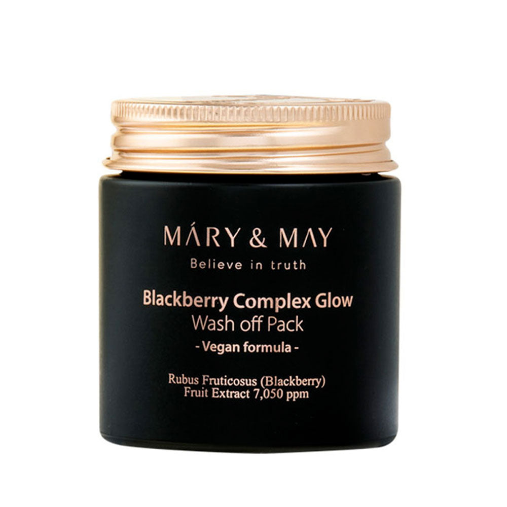 MARY & MAY Blackberry Complex Glow Wash Off Pack - Peaches&Creme Shop Korean Skincare Malta