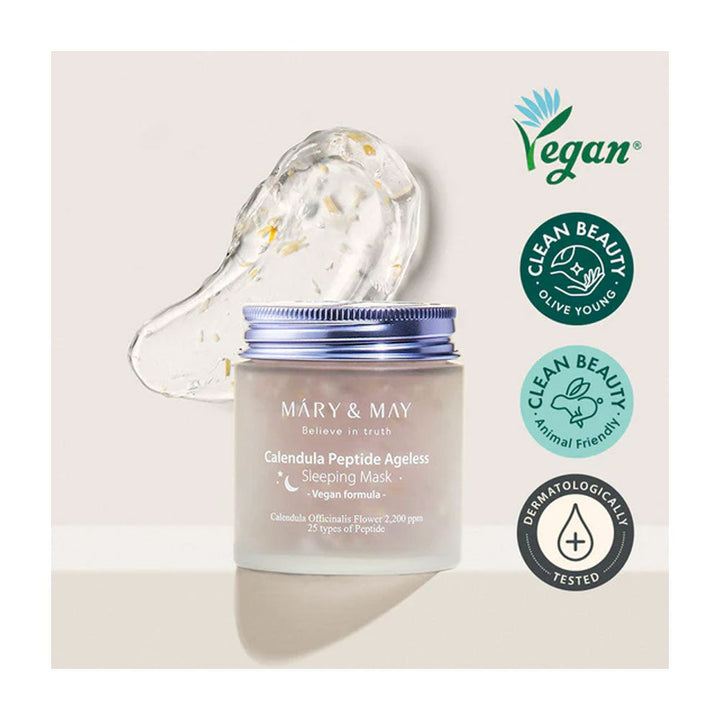 MARY & MAY Calendula Peptide Ageless Sleeping Mask - Peaches&Creme Shop Korean Skincare Malta