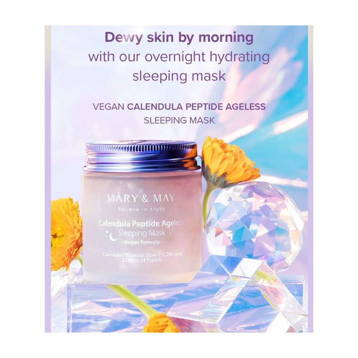 MARY & MAY Calendula Peptide Ageless Sleeping Mask - Peaches&Creme Shop Korean Skincare Malta