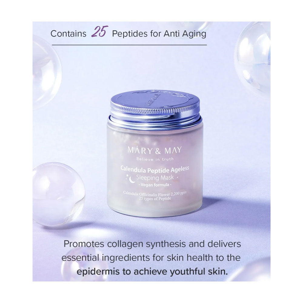 MARY & MAY Calendula Peptide Ageless Sleeping Mask - Peaches&Creme Shop Korean Skincare Malta