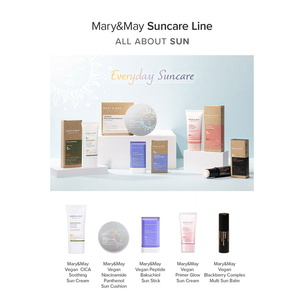 MARY&MAY Vegan Niacinamide Panthenol Sun Cushion - Peaches&Creme Shop Korean Skincare Malta