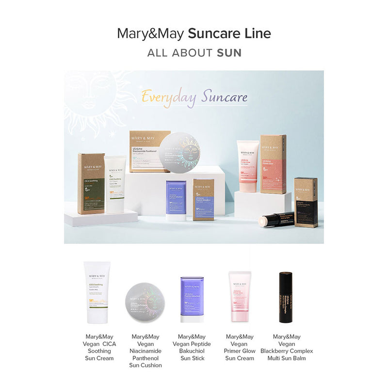MARY&MAY Cica Soothing Sun Cream SPF50+/PA++++ - Peaches&Creme Shop Korean Skincare Malta