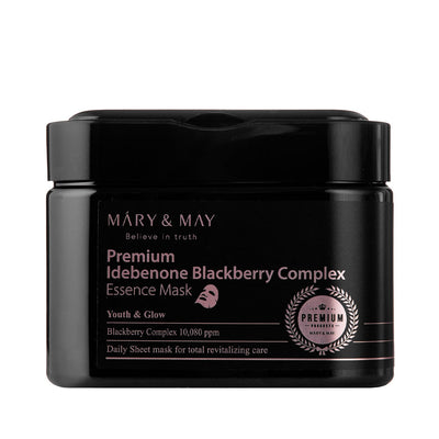 MARY&MAY Premium Idebenone Blackberry Complex Essence Mask - Peaches&Creme Shop Korean Skincare Malta