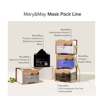 MARY&MAY Premium Idebenone Blackberry Complex Essence Mask - Peaches&Creme Shop Korean Skincare Malta