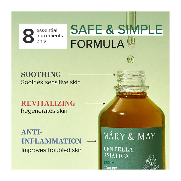 MARY&MAY Centella Asiatica Serum - Peaches&Creme Shop Korean Skincare Malta