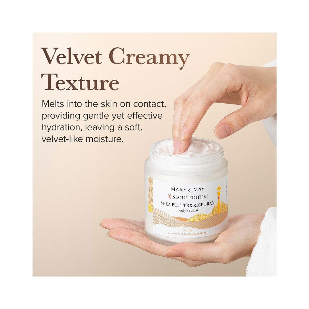 MARY&MAY Shea Butter & Rice Bran Body Cream - Peaches&Creme Shop Korean Skincare Malta