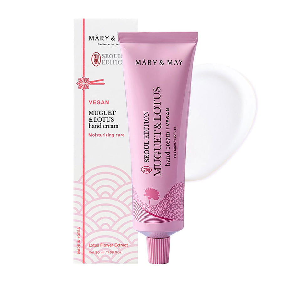 MARY&MAY SEOUL EDITION Muguet & Lotus Hand Cream - Peaches&Creme Shop Korean Skincare Malta