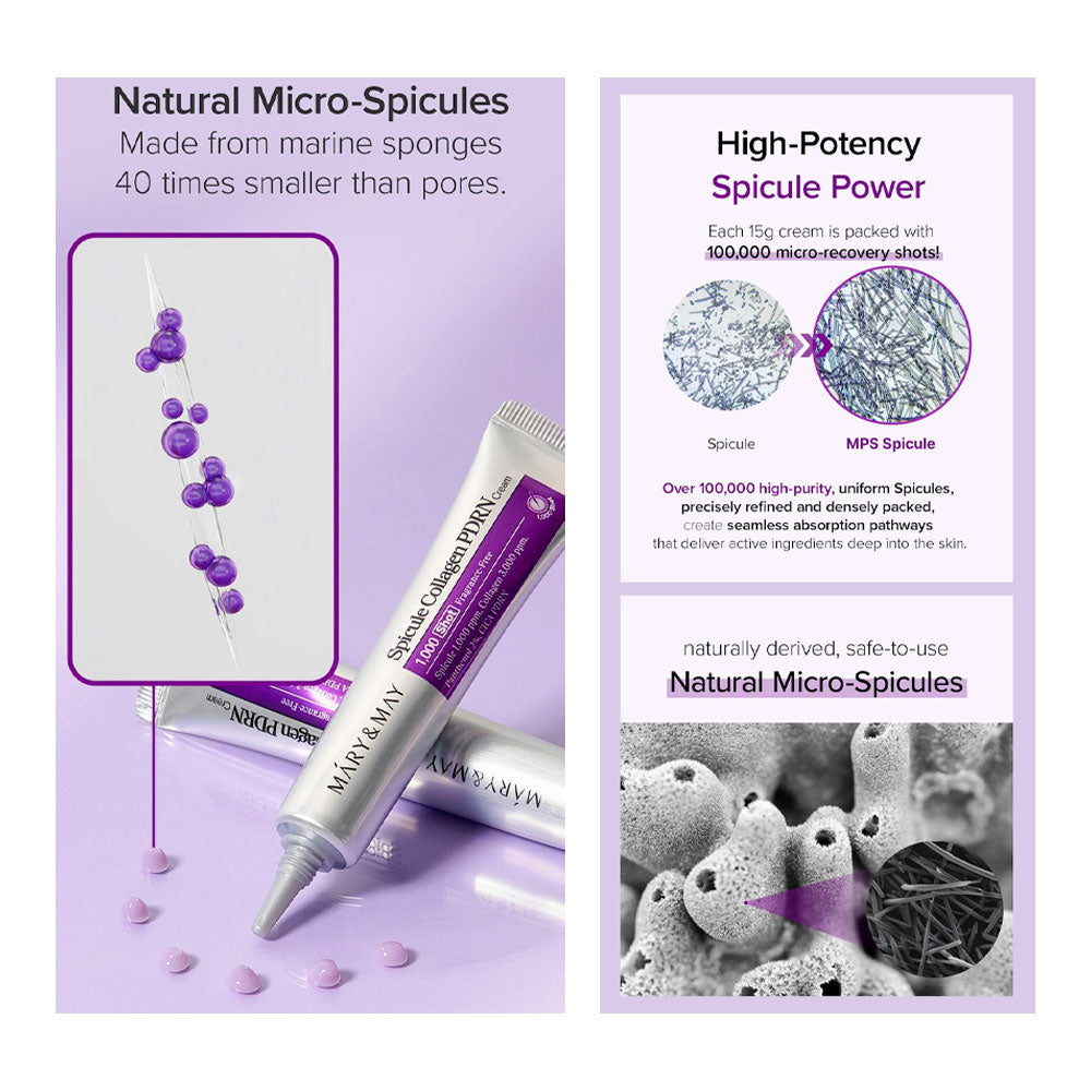 MARY&MAY Spicule Collagen PDRN Cream - Peaches&Creme Shop Korean Skincare Malta