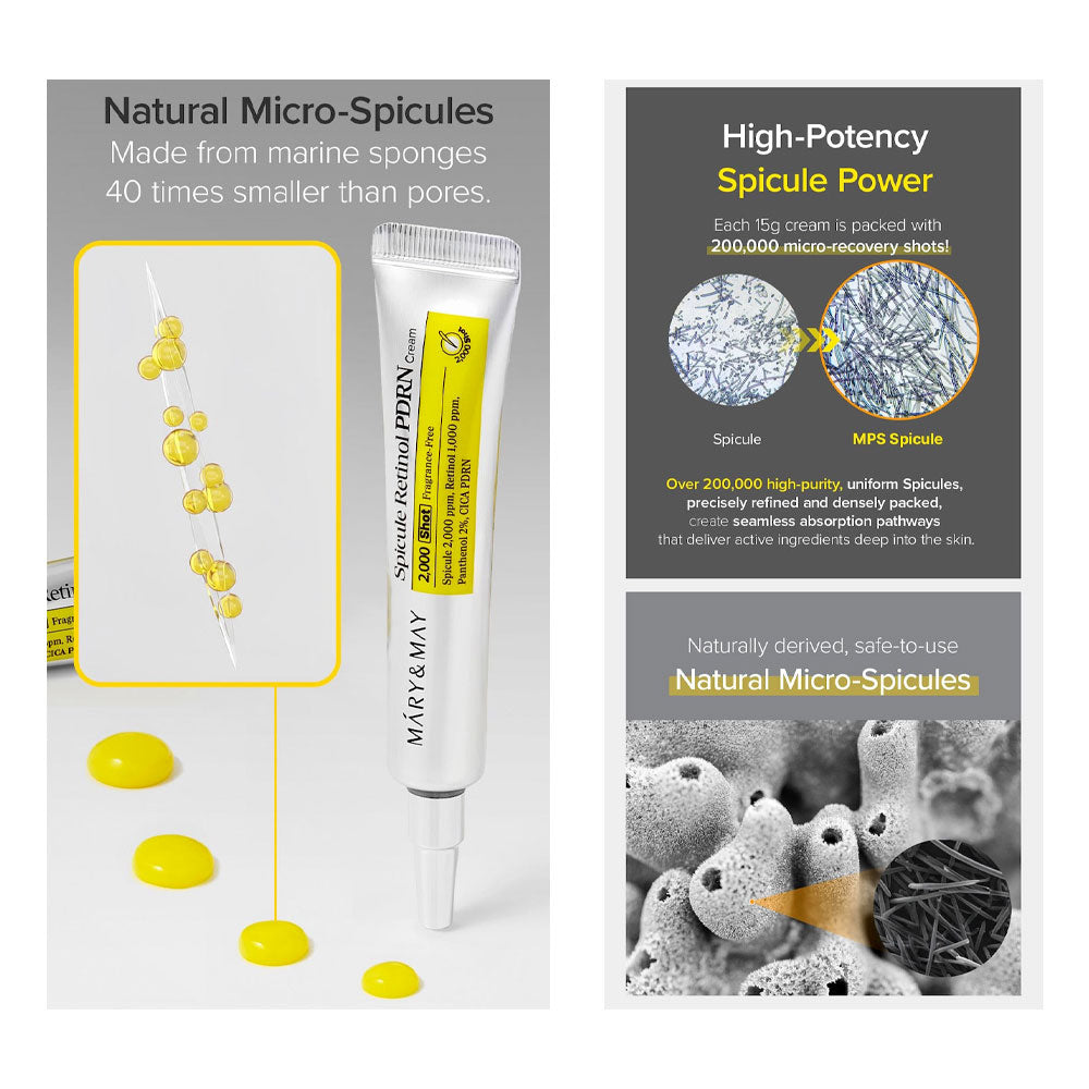 MARY&MAY Spicule Retinol PDRN Cream - Peaches&Creme Shop Korean Skincare Malta