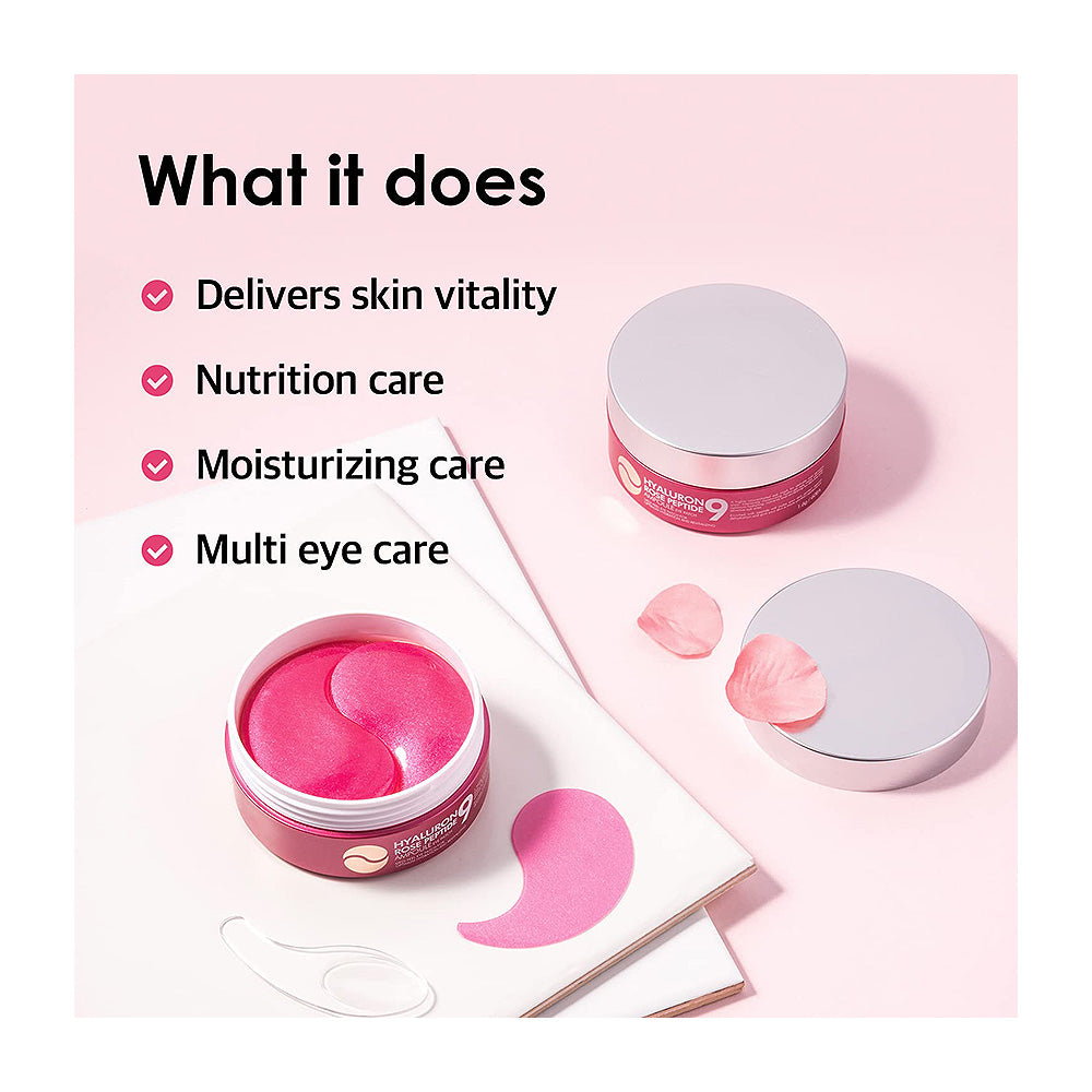 MEDI-PEEL Hyaluron Rose Peptide 9 Ampoule Eye Patch - Peaches&Creme Shop Korean Skincare Malta