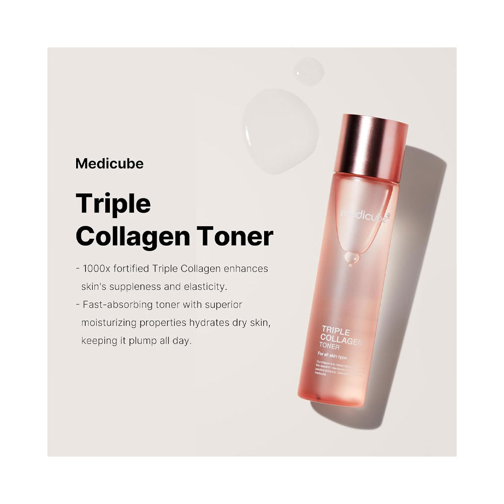 MEDICUBE Triple Collagen Toner - Peaches&Creme Shop Korean Skincare Malta