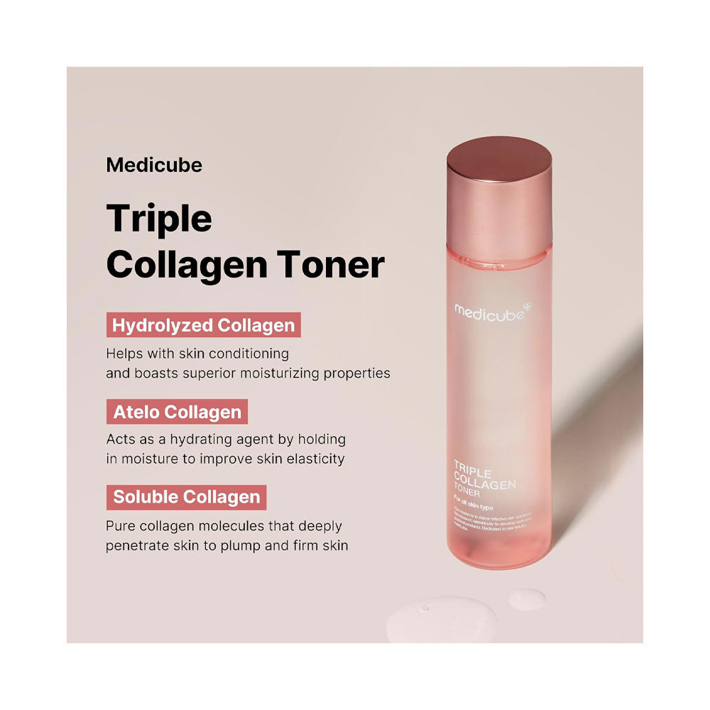 MEDICUBE Triple Collagen Toner - Peaches&Creme Shop Korean Skincare Malta