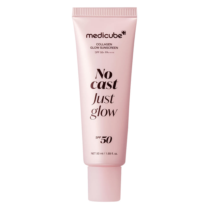 A 30 ml squeeze tube of medicube Collagen Glow Sunscreen in &