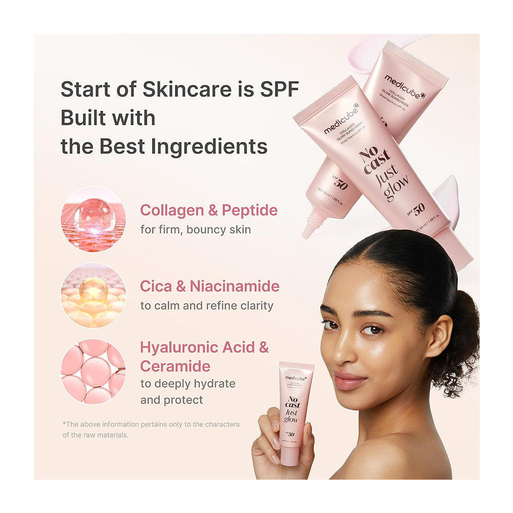 A skincare promotional graphic for mediclub No. 01 Instant Glow SPF 30.