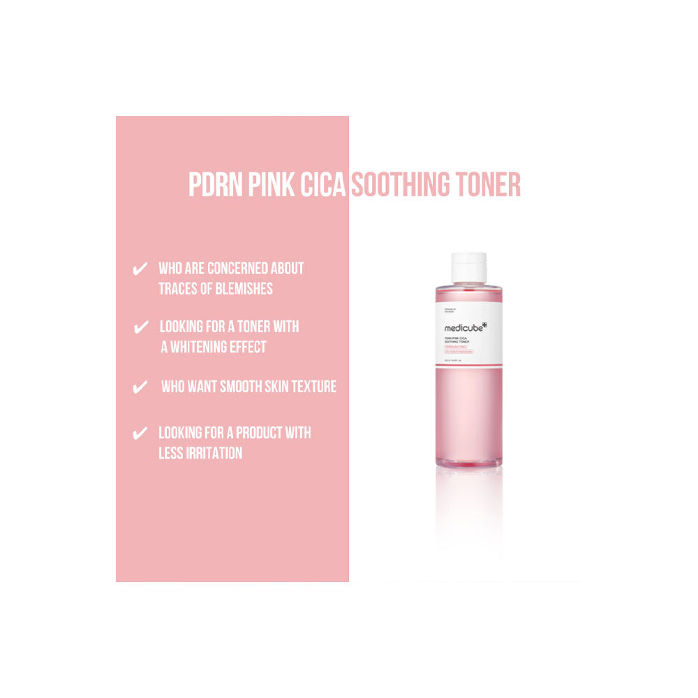 MEDICUBE PDRN Pink Cica Soothing Toner - Peaches&Creme Shop Korean Skincare Malta