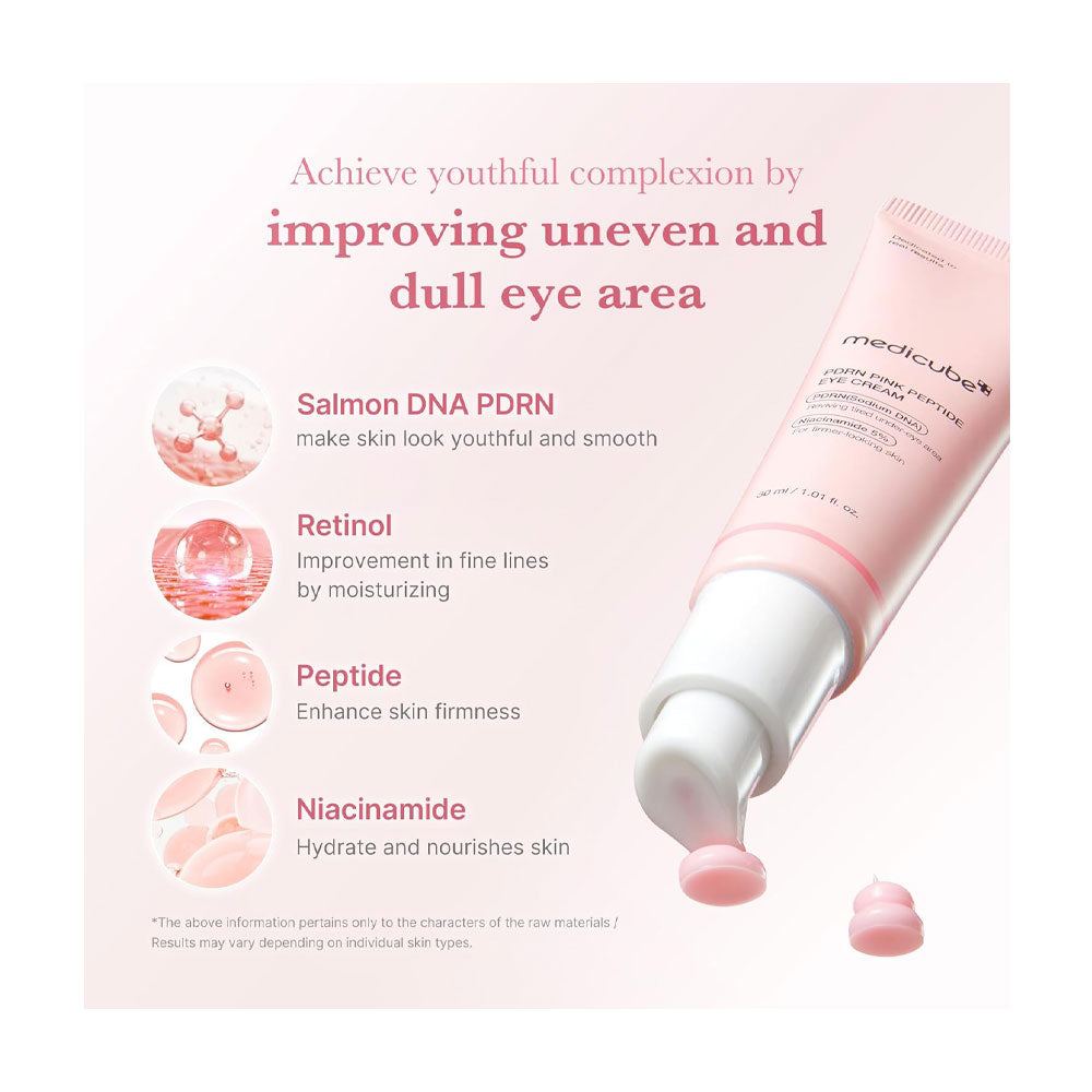 MEDICUBE PDRN Pink Peptide Eye Cream - Peaches&Creme Shop Korean Skincare Malta