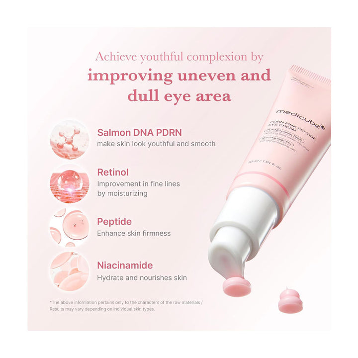 MEDICUBE PDRN Pink Peptide Eye Cream - Peaches&Creme Shop Korean Skincare Malta