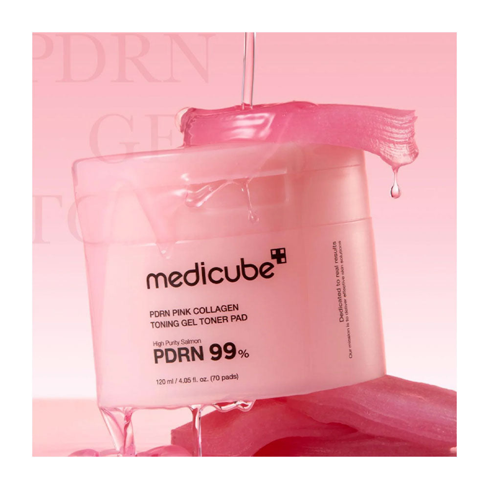 MEDICUBE PDRN Pink Toning Gel Toner Pad - Peaches&Creme Shop Korean Skincare Malta