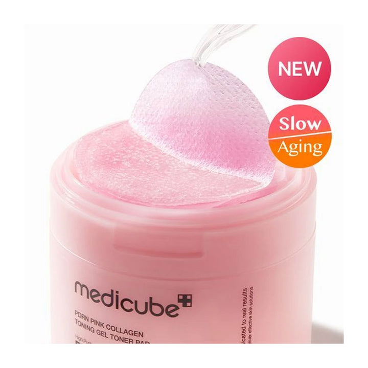 MEDICUBE PDRN Pink Toning Gel Toner Pad - Peaches&Creme Shop Korean Skincare Malta
