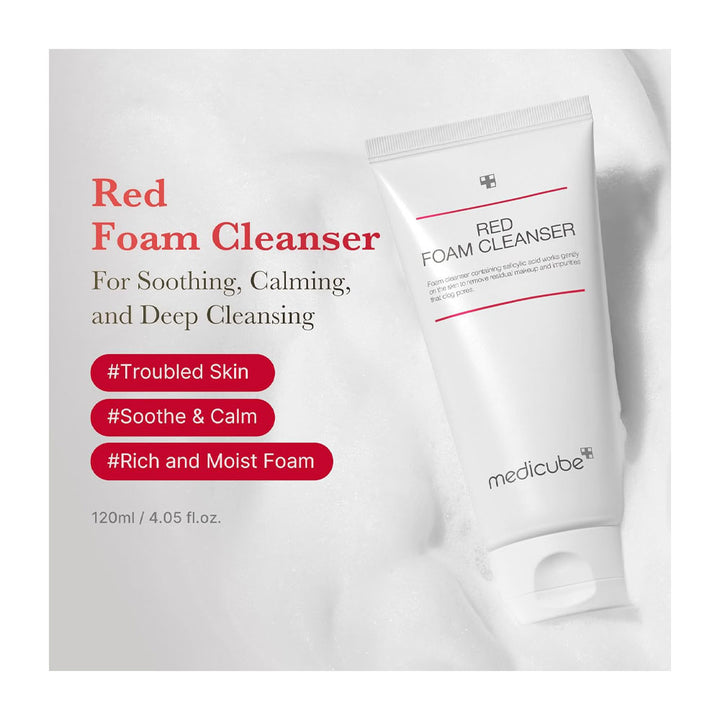 MEDICUBE Red Foam Cleanser - Peaches&Creme Shop Korean Skincare Malta