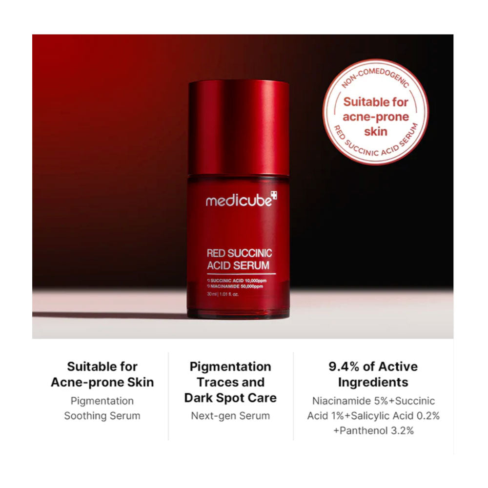 MEDICUBE Red Succinic Acid Serum - Peaches&Creme Shop Korean Skincare Malta