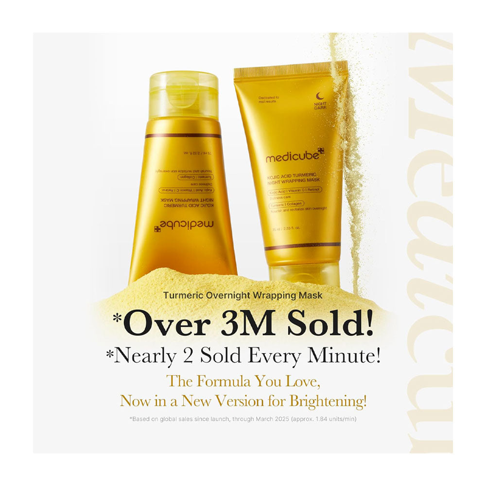 MEDICUBE Kojic Acid Turmeric Night Wrapping Mask - Peaches&Creme Shop Korean Skincare Malta