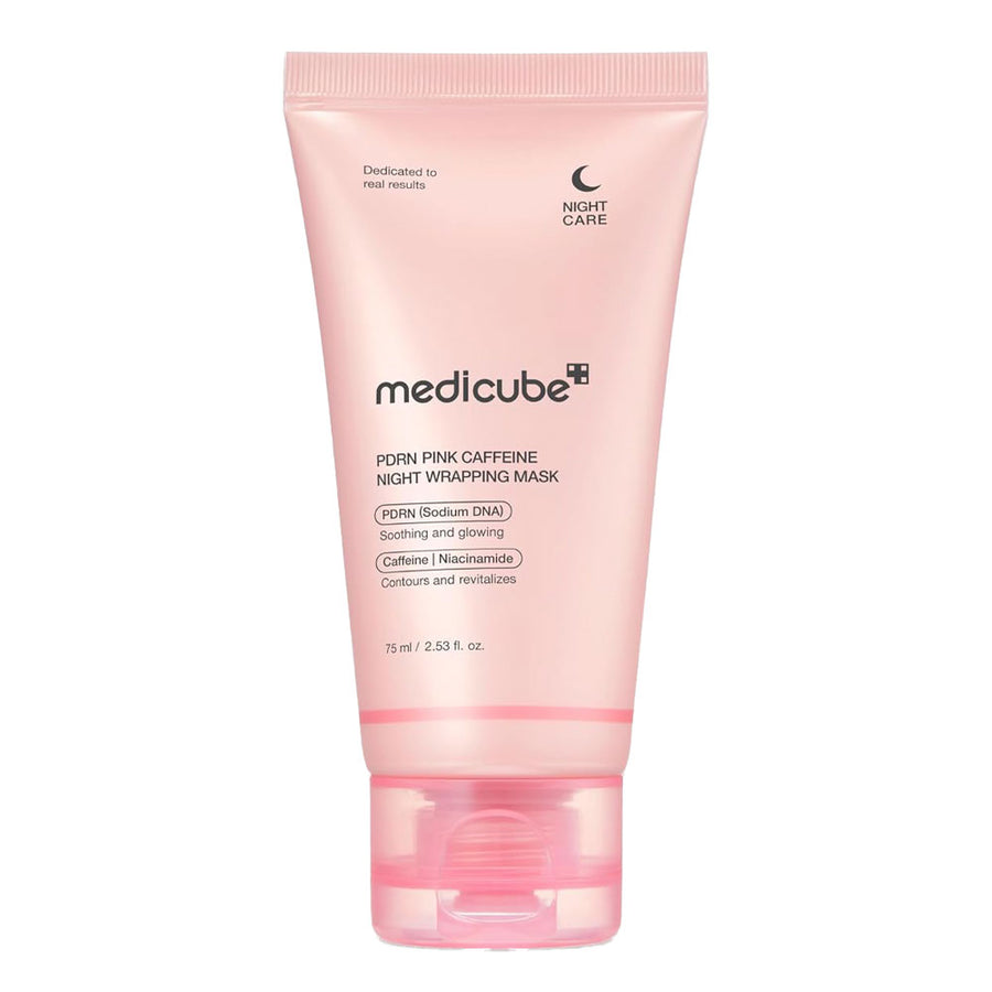 MEDICUBE PDRN Pink Caffeine Night Wrapping Mask - Peaches&Creme Shop Korean Skincare Malta