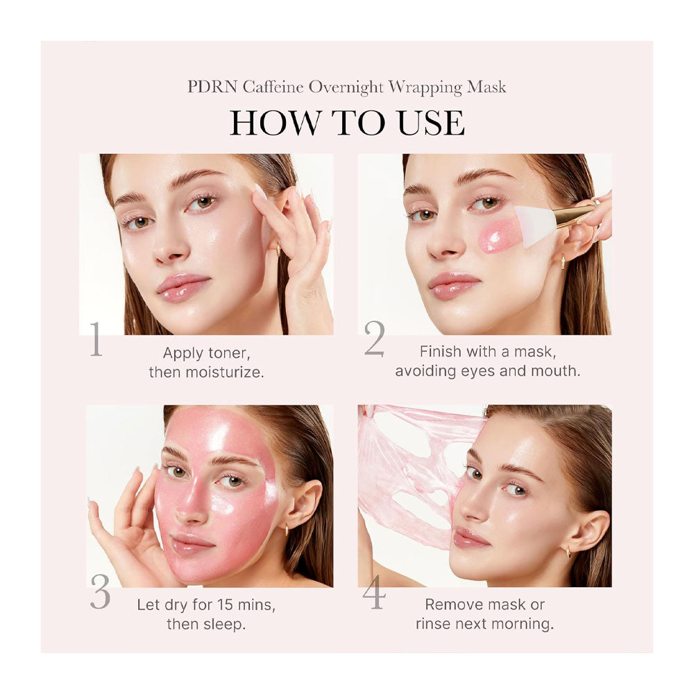 MEDICUBE PDRN Pink Caffeine Night Wrapping Mask - Peaches&amp;Creme Shop Korean Skincare Malta
