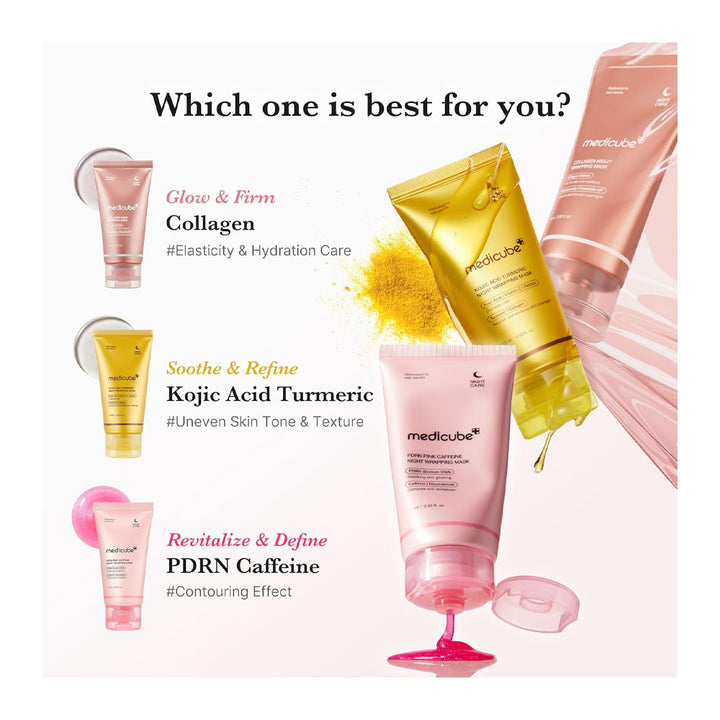 MEDICUBE Kojic Acid Turmeric Night Wrapping Mask - Peaches&Creme Shop Korean Skincare Malta