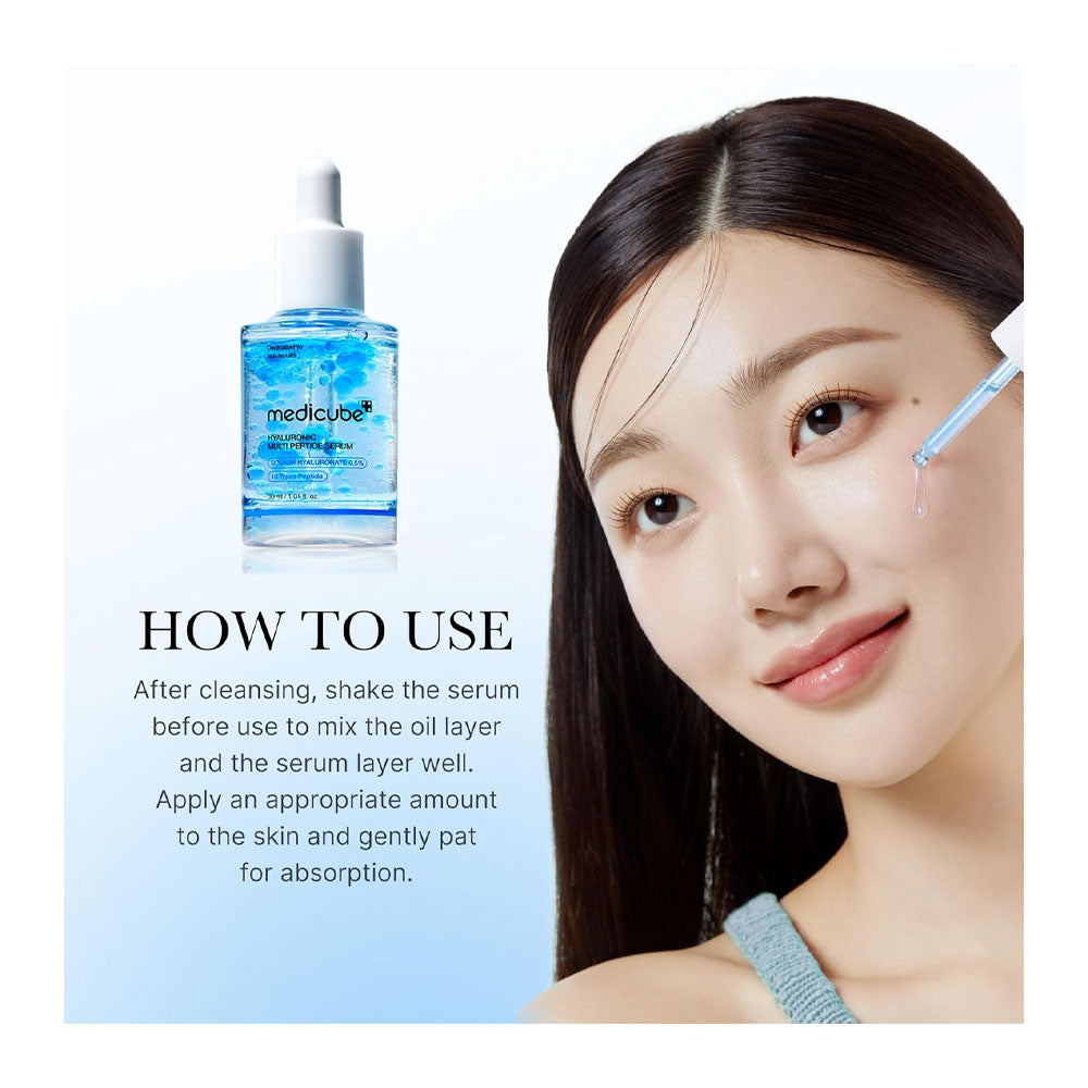 MEDICUBE Hyaluronic Multi Peptide Serum - Peaches&Creme Shop Korean Skincare Malta