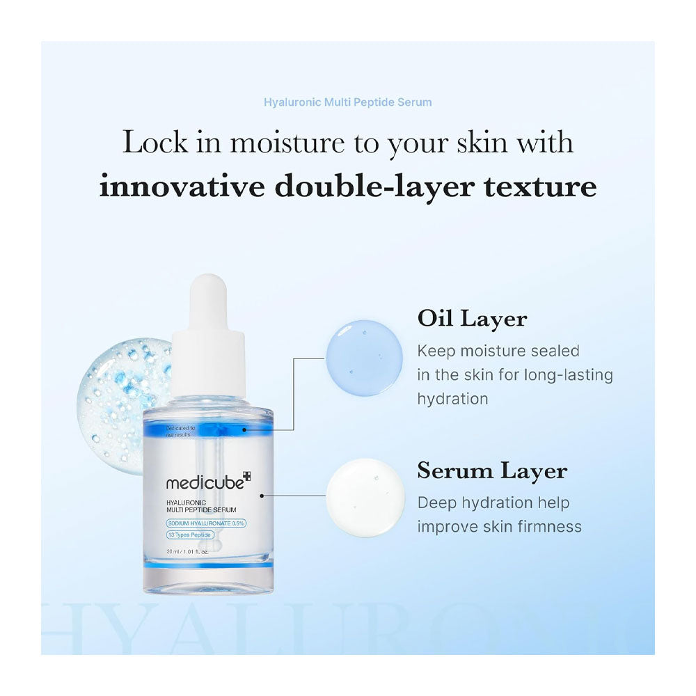 MEDICUBE Hyaluronic Multi Peptide Serum - Peaches&Creme Shop Korean Skincare Malta