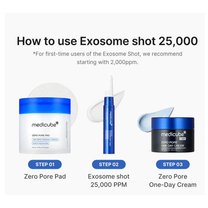 MEDICUBE One Day Exosome Shot 25000 - Peaches&Creme Shop Korean Skincare Malta