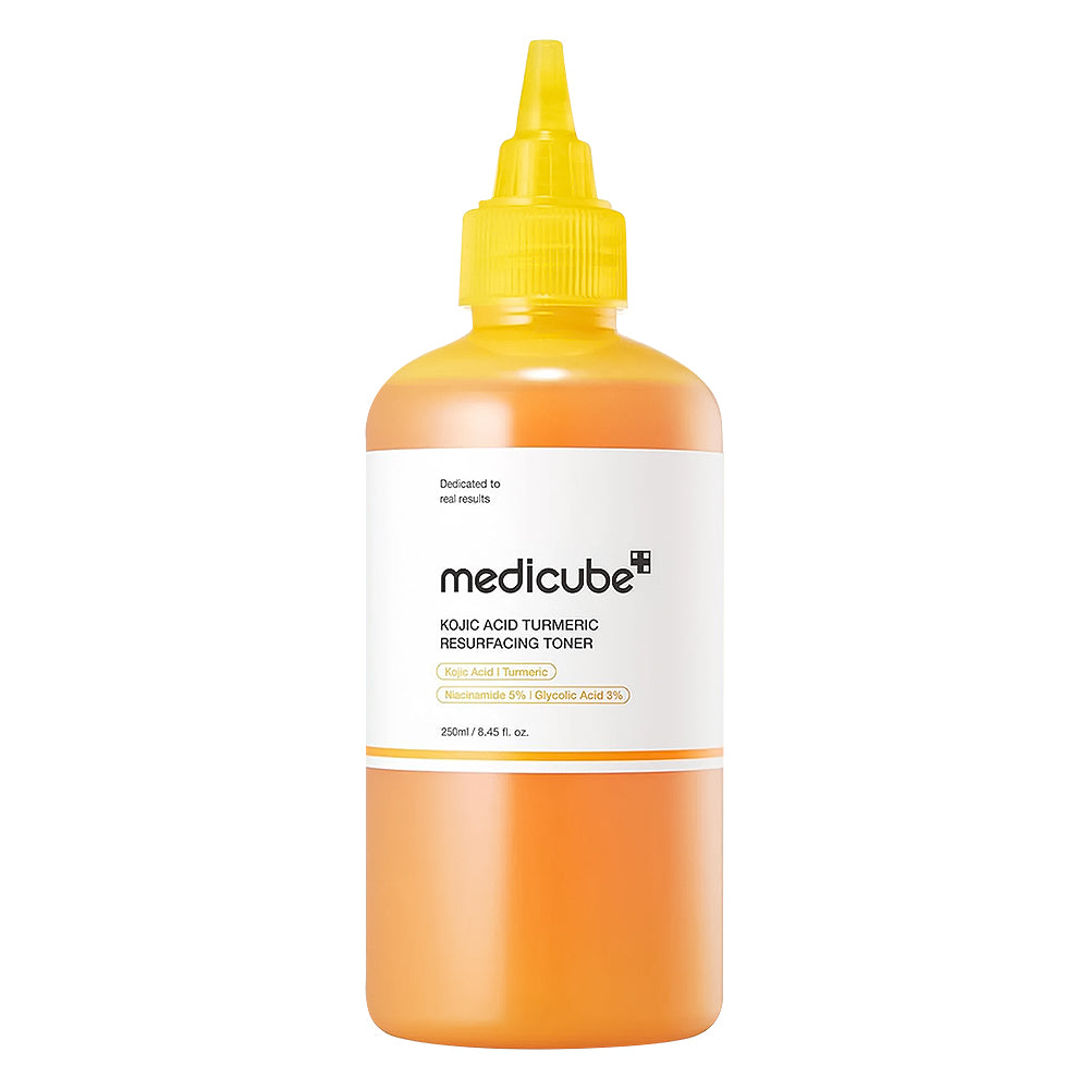 Orange bottle with yellow cap labeled &