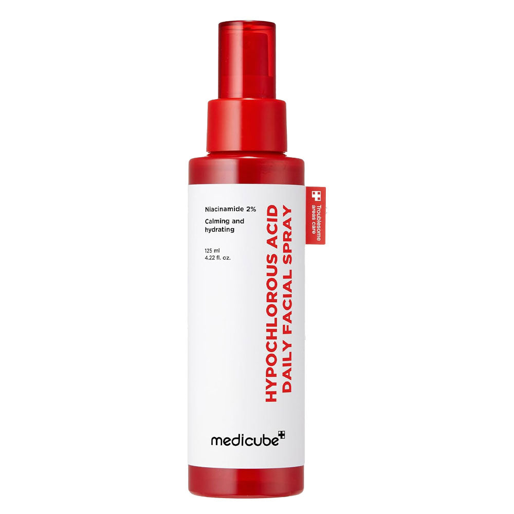 Medicube Hypochlorous Acid Daily Facial Spray bottle on a white background