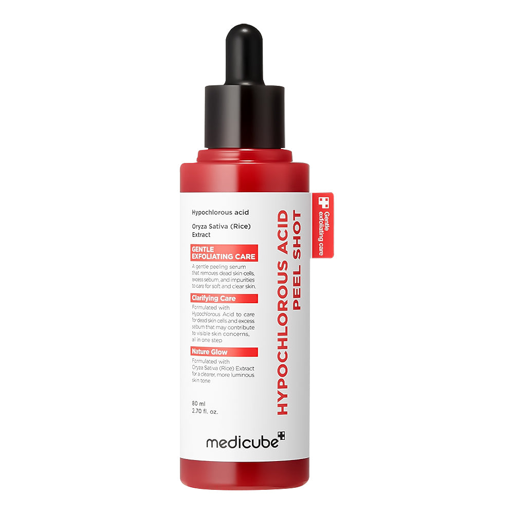 Medicube hypochlorous acid peel shot bottle on a white background