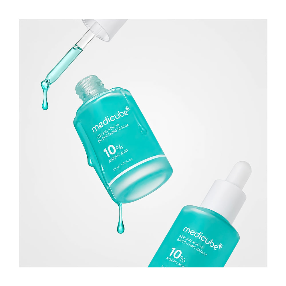 Medicube skincare serum bottle with dropper on a white background