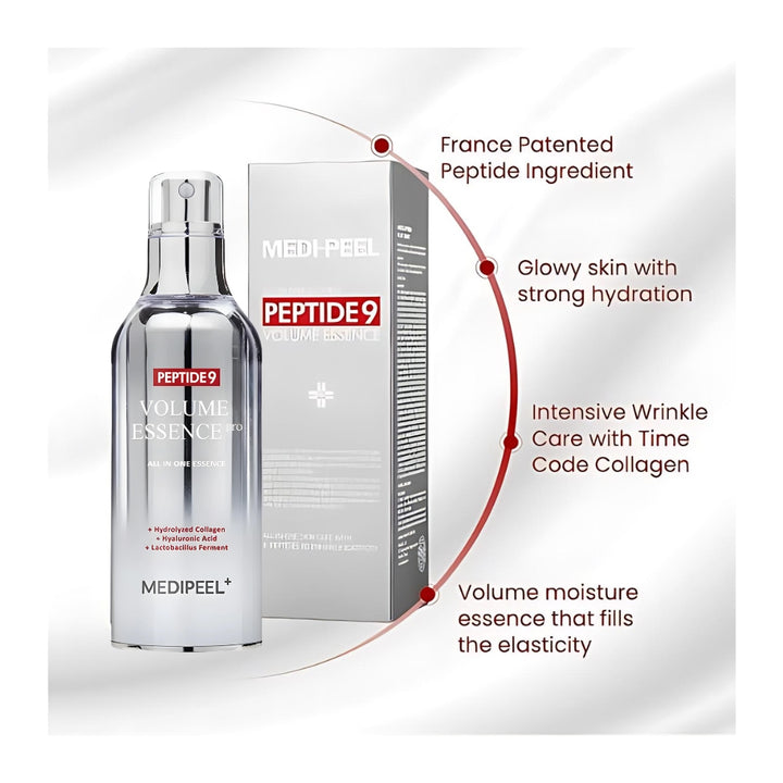 MEDI-PEEL Peptide 9 Volume All In One Essence Pro -Peaches&Creme Shop Korean Skincare Malta