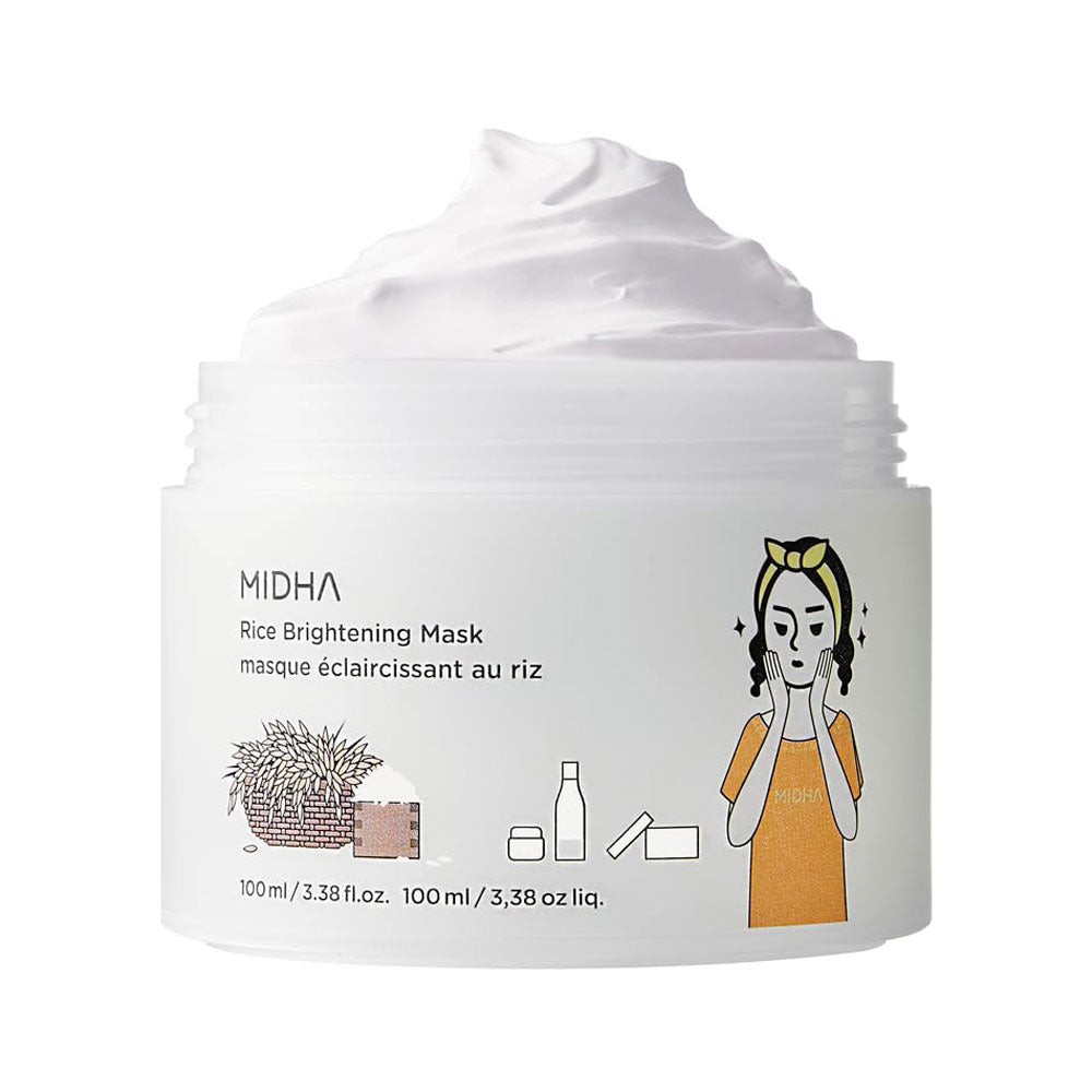 MIDHA Rice Brightening (Wash Off) Mask - Peaches&Creme Shop Korean Skincare Malta