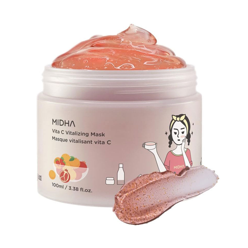 MIDHA Vita C Vitalizing Wash Off Mask - Peaches&Creme Shop Korean Skincare Malta