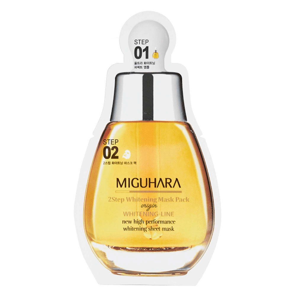 MIGUHARA 2Step Whitening Mask Pack Origin - Peaches&Creme Shop Korean Skincare Malta