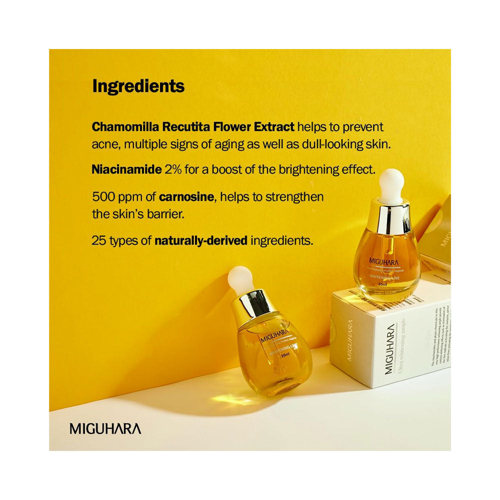 MIGUHARA Ultra Brightening Ampoule Origin - Peaches&Creme Shop Korean Skincare Malta 