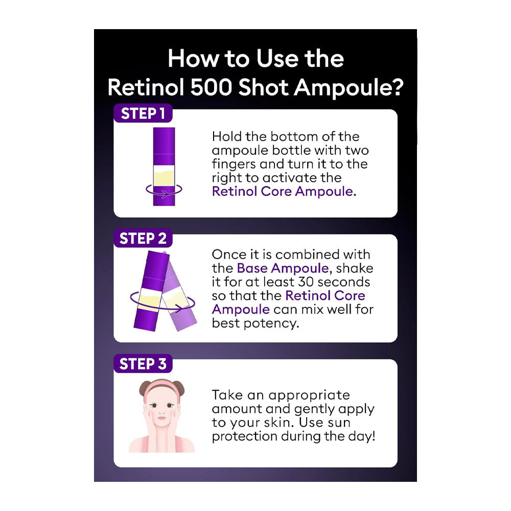 MISSHA Time Revolution Retinol 500 Shot Ampoule - Peaches&Creme Shop Korean Skincare Malta