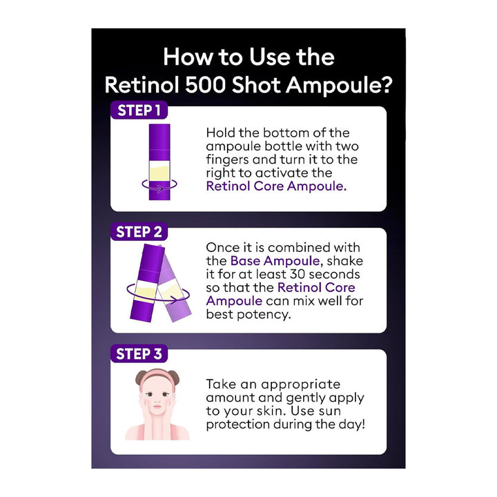 MISSHA Time Revolution Retinol 500 Shot Ampoule - Peaches&Creme Shop Korean Skincare Malta