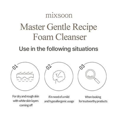 MIXSOON Master Gentle Recipe Foam Cleaser - Peaches&Creme Shop Korean Skincare Malta