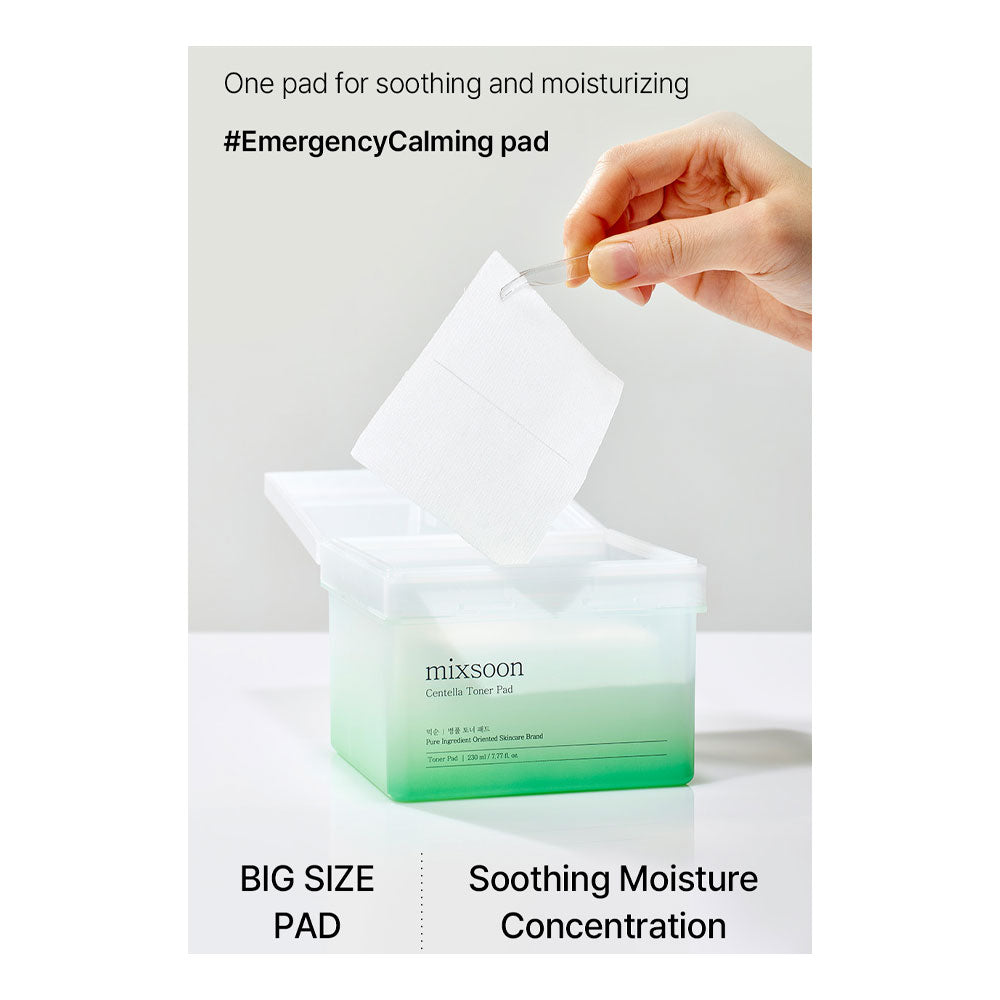 MIXSOON Centella Asiatica Toner Pad - Peaches&Creme Shop Korean Skincare Malta